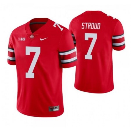 Men's Ohio State Buckeyes #7 C.J. Stroud Red Vapor Limited Stitched Jersey