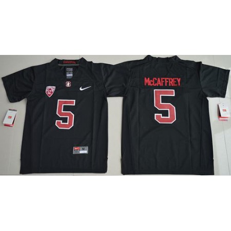 Cardinal #5 Christian McCaffrey Blackout Stitched Youth NCAA Jersey