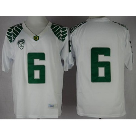 Ducks #6 Charles Nelson White Limited Stitched NCAA Jersey