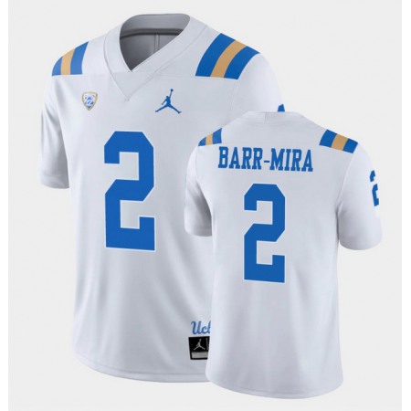 Men's UCLA Bruins #2 Nicholas Barr-Mira White Game Stitched Jersey