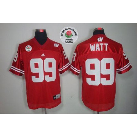 Badgers #99 J.J. Watt Red Rose Bowl Game Stitched NCAA Jersey