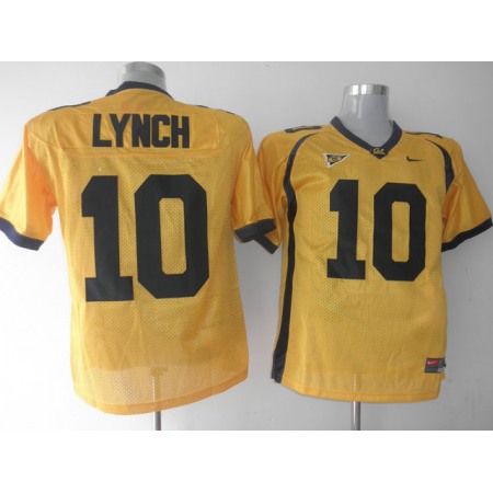 Golden Bears #10 Marshawn Lynch Gold Stitched NCAA Jersey