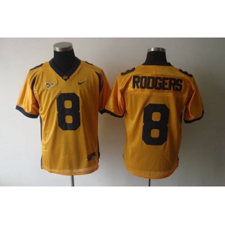 Golden Bears #8 Rodgers Gold Stitched NCAA Jersey
