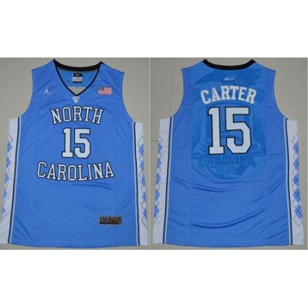 North Carolina #15 Vince Carter Blue Stitched NCAA Jersey