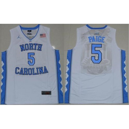 North Carolina #5 Marcus Paige White Basketball Stitched NCAA Jersey