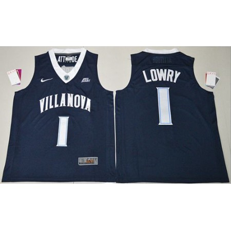 Villanova Wildcats #1 Kyle Lowry Navy Blue Basketball Stitched NCAA Jersey