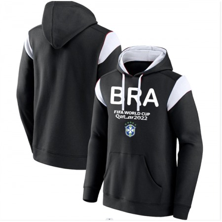 Men's Brazil Black 2022 FIFA World Cup Soccer Hoodie