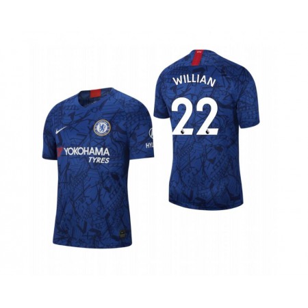 Men's Chelsea #22 Willian Blue 2019 Soccer Club Home Official Jersey