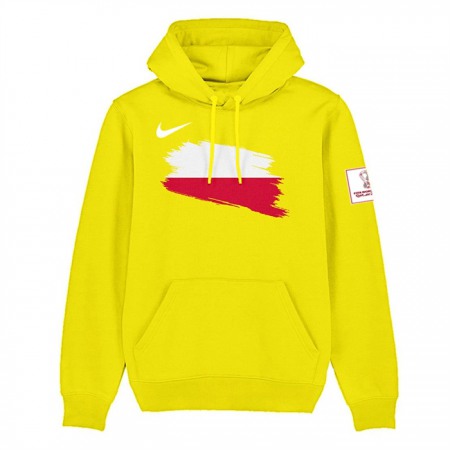Men's Poland FIFA World Cup Soccer Hoodie Yellow