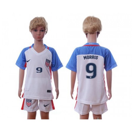 USA #9 Morris Home Kid Soccer Country Jersey