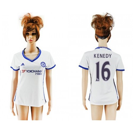Women's Chelsea #16 Kenedy Sec Away Soccer Club Jersey