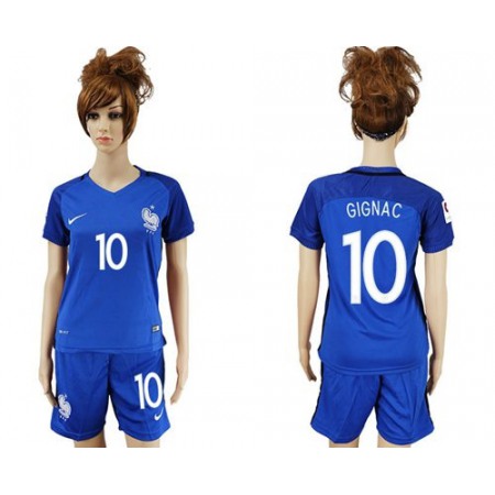 Women's France #10 Gignac Home Soccer Country Jersey