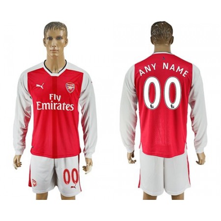 Arsenal Personalized Home Long Sleeves Soccer Club Jersey