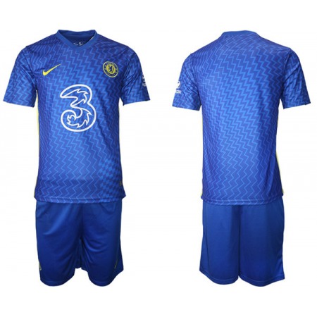 Men's Chelsea 2021/22 Blue Home Soccer Jersey Suit