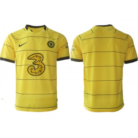 Men's Chelsea 2021/22 Yellow Away Soccer Jersey