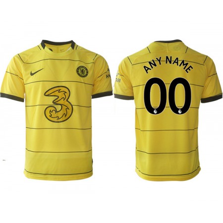 Men's Chelsea Custom 2021/22 Yellow Away Soccer Jersey