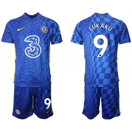 Men's Chelsea #9 Tammy Abraham 2021/22 Blue Home Soccer Jersey Suit