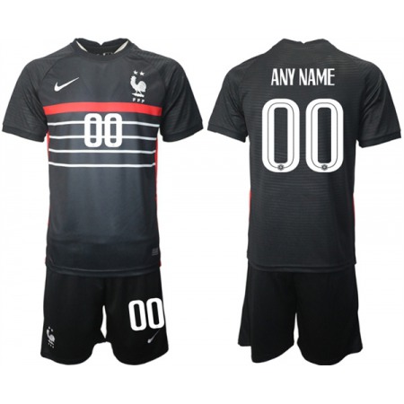 Men's France Custom Black 2022 FIFA World Cup Home Soccer Jersey Suit