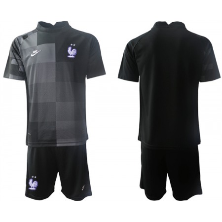 Men's France Goalkeeper Black 2022 FIFA World Cup Home Soccer Jersey Suit