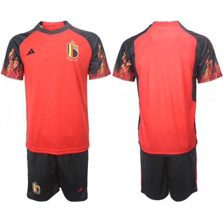 Men's Belgium Blank Red 2022 FIFA World Cup Home Soccer Jersey Suit