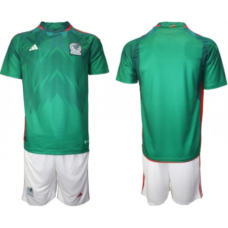 Men's Mexico Blank Green Home Soccer Jersey Suit 001
