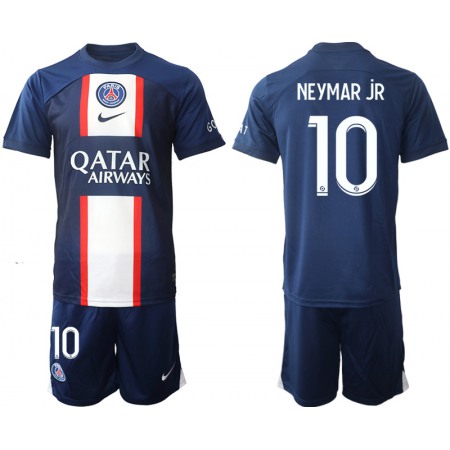 Men's Paris Saint-Germain #10 Neymar Jr 2023 Navy Home Soccer Jersey Suit