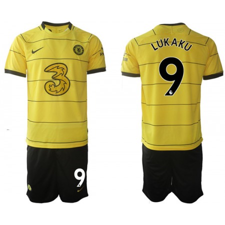 Men's Chelsea #9 Tammy Abraham 2021/22 Yellow Away Soccer Jersey Suit