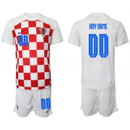 Men's Croatia Custom White Home Soccer Jersey Suit