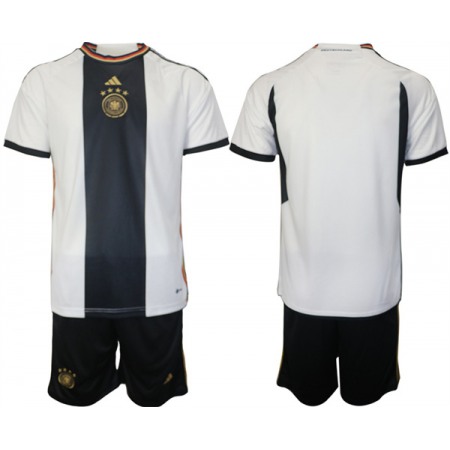 Men's Germany Custom White 2022 FIFA World Cup Home Soccer Jersey Suit