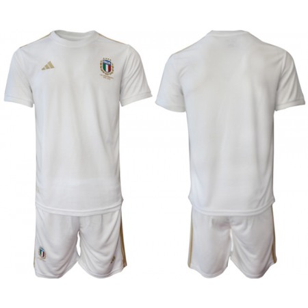 Men's Italy Custom 2023/24 White Away Soccer Jersey Suit