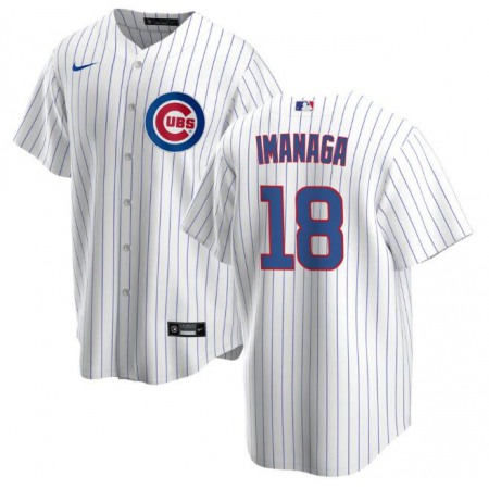Men's Chicago Cubs #18 Shota Imanaga White Cool Base Stitched Baseball Jersey