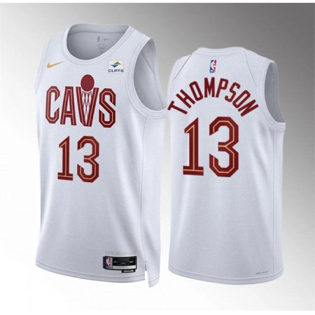 Men's Cleveland Cavaliers #13 Tristan Thompson White Association Edition Stitched Jersey