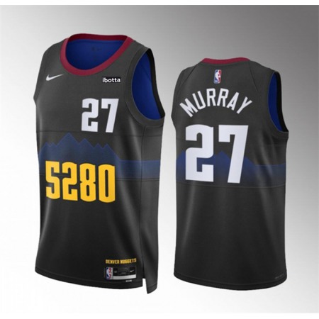 Men's Denver Nuggets #27 Jamal Murray Black 2023 City Edition Stitched Basketball Jersey