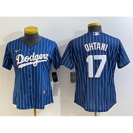 Youth Los Angeles Dodgers #17 Shohei Ohtani Navy Stitched Baseball Jersey