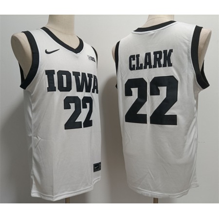 Men's Iowa Hawkeyes #22 Caitlin Clark White Stitched Jersey