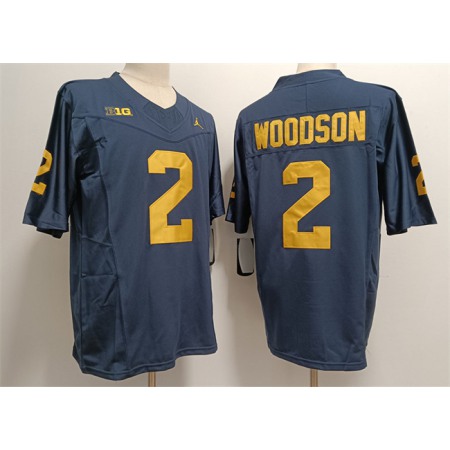 Men's Michigan Wolverines #2 Charles Woodson 2023 F.U.S.E. Navy Stitched Jersey