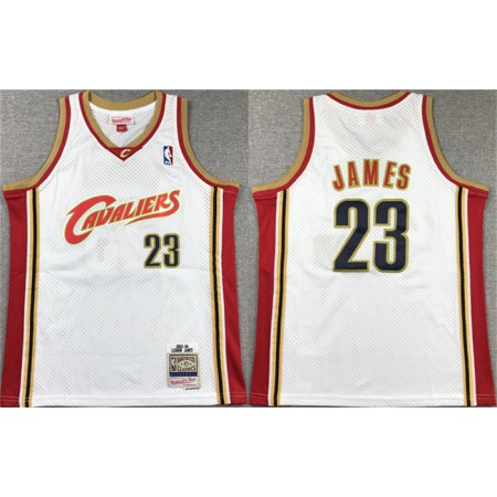 Youth Cleveland Cavaliers #23 LeBron James White Stitched Jersey