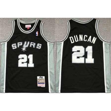 Youth San Antonio Spurs #21 Tim Duncan Black Stitched Jersey