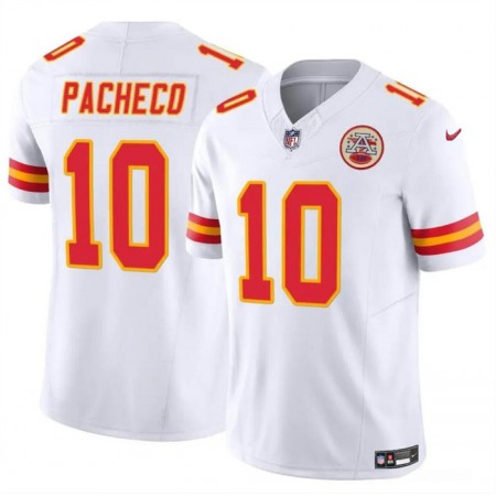 Men's Kansas City Chiefs #10 Isiah Pacheco White 2023 F.U.S.E. Vapor Untouchable Limited Stitched Jersey