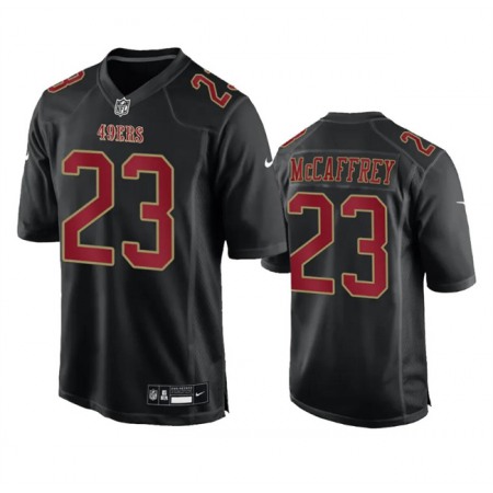 Men's San Francisco 49ers #23 Christian McCaffrey Black Fashion Limited Stitched Football Game Jersey