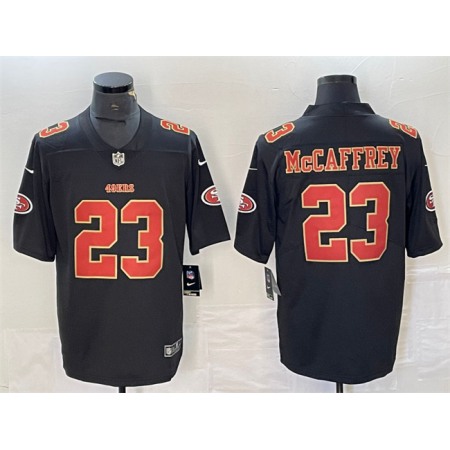 Men's San Francisco 49ers #23 Christian McCaffrey Black Vapor Untouchable Limited Stitched Jersey