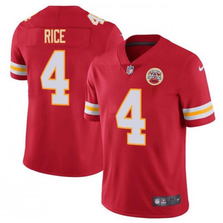 Men's Kansas City Chiefs #4 Rashee Rice Red Vapor Untouchable Limited Stitched Football Jersey