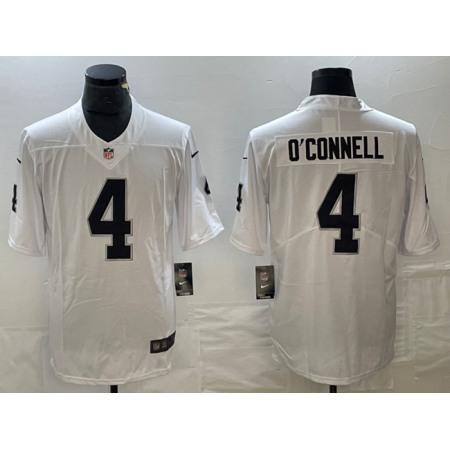 Men's Las Vegas Raiders #4 Aidan O'Connell White Vapor Untouchable Stitched Football Jersey