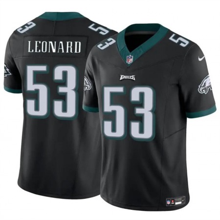 Men's Philadelphia Eagles #53 Shaquille Leonard Black 2023 F.U.S.E. Vapor Untouchable Limited Stitched Football Jersey