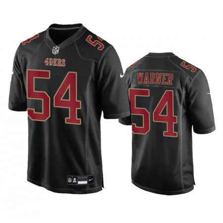 Men's San Francisco 49ers #54 Fred Warner Black Fashion Limited Stitched Football Game Jersey