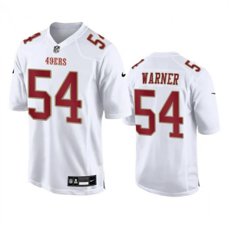 Men's San Francisco 49ers #54 Fred Warner White Fashion Limited Stitched Football Game Jersey