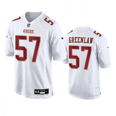 Men's San Francisco 49ers #57 Dre Greenlaw White Fashion Limited Stitched Football Game Jersey