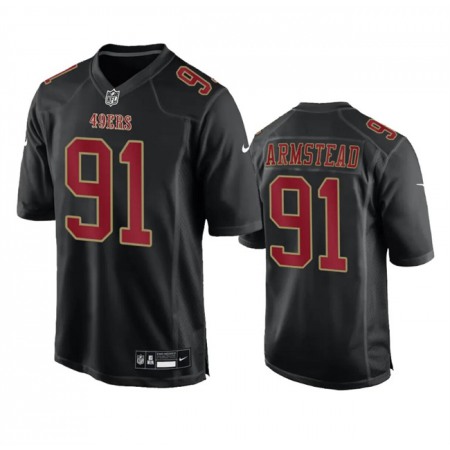 Men's San Francisco 49ers #91 Arik Armstead Black Fashion Limited Stitched Football Game Jersey
