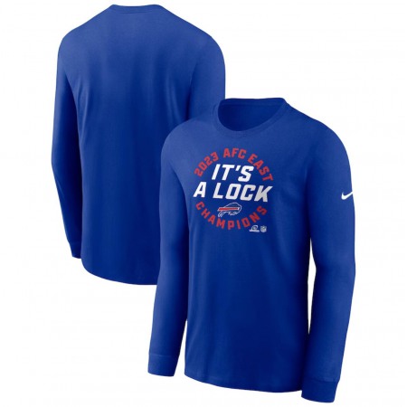 Men's Buffalo Bills Royal 2023 AFC East Division Champions Locker Room Trophy Collection Long Sleeve T-Shirt