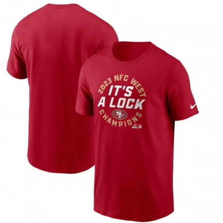 Men's San Francisco 49ers Scarlet 2023 NFC West Division Champions Locker Room Trophy Collection T-Shirt